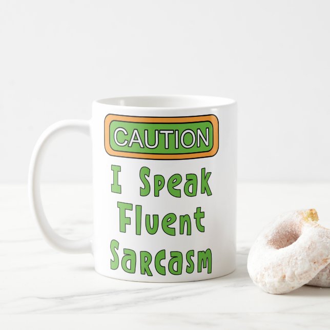 Caneca De Café Falo Sarcasmo Fluente (Com Donut)