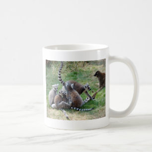 Caneca De Café Família atada anel do lemur