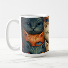 Caneca De Café Família Cat Colorida 3c