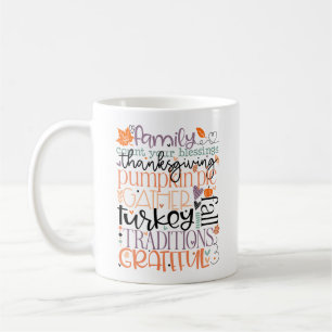 Caneca De Café Família Conte Suas Bênçãos Graças A Pumpkin