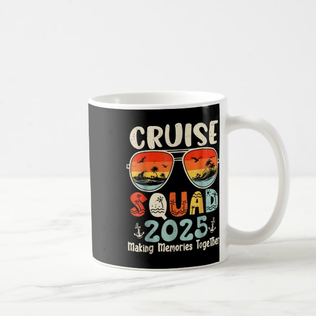 Caneca De Café Família Cruise Squad 2025 Summer Vacation Matching (Direita)
