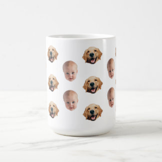 Caneca De Café Família Cute Personalizada Face 2 Fotografias Mug