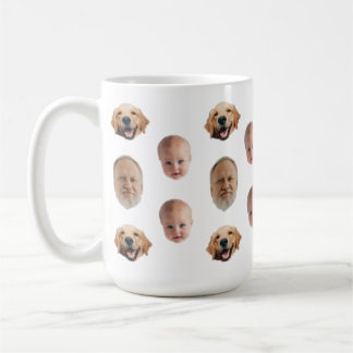 Caneca De Café Família Cute Personalizada Face 3 Fotografias Mug