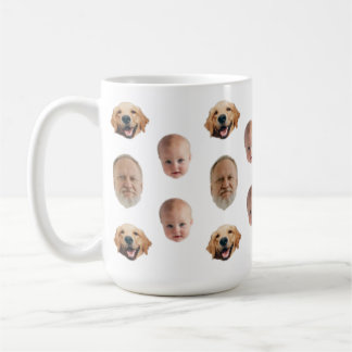 Caneca De Café Família Cute Personalizada Face 3 Fotografias Mug