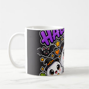 Caneca De Café Família de Fantasmas de Halloween Fofa