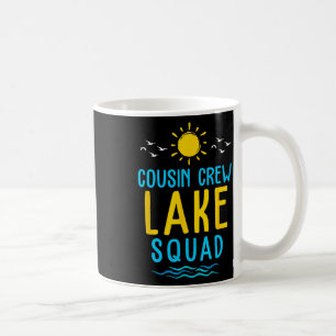 Caneca De Café Família de Férias de Verão no Lago Cousin Crew Squ