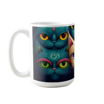 Família de Gatos Colorida e Caprichosa 1