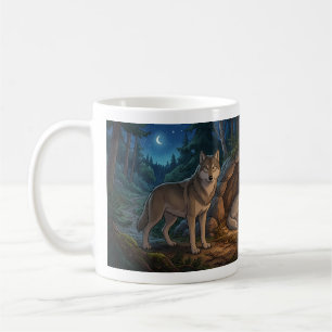 Caneca De Café Família de Lobos