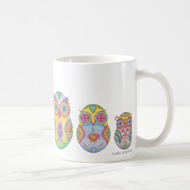 Caneca De Café Família de "Owlushka" (Direita)