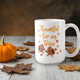 Caneca De Café Família de Peru de Ação de Graças Fofa