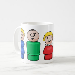Caneca De Café Família de Pessoas redondas