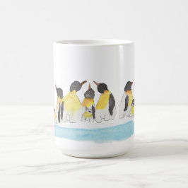 Caneca De Café Família de Pinguins