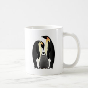 Caneca De Café família de pinguins