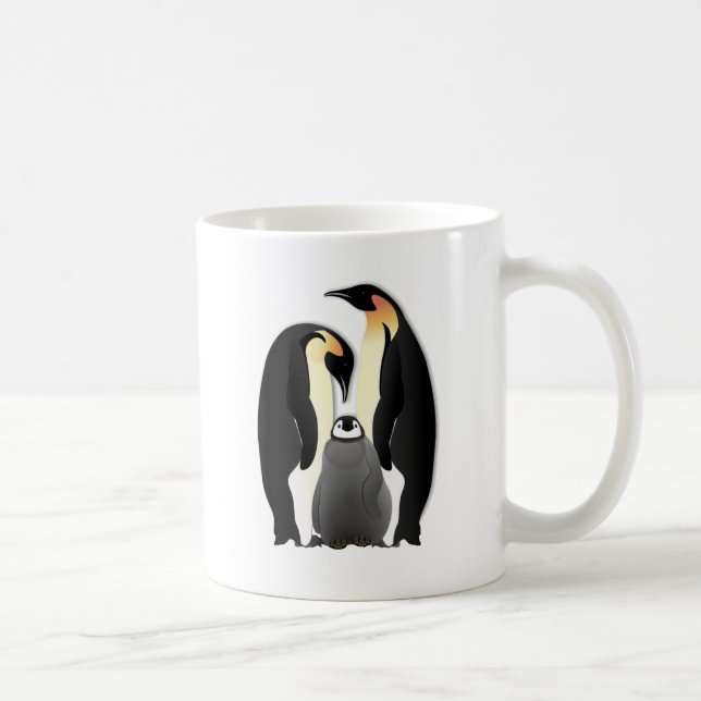 Caneca De Café família de pinguins (Direita)