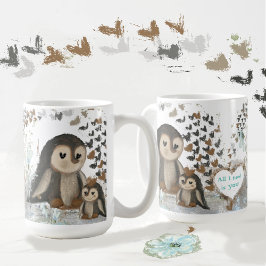 Caneca De Café Família de pinguins bonita Mug