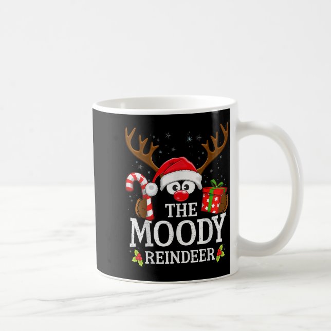Caneca De Café Família de renas temperamentais de Natal combinand (Direita)