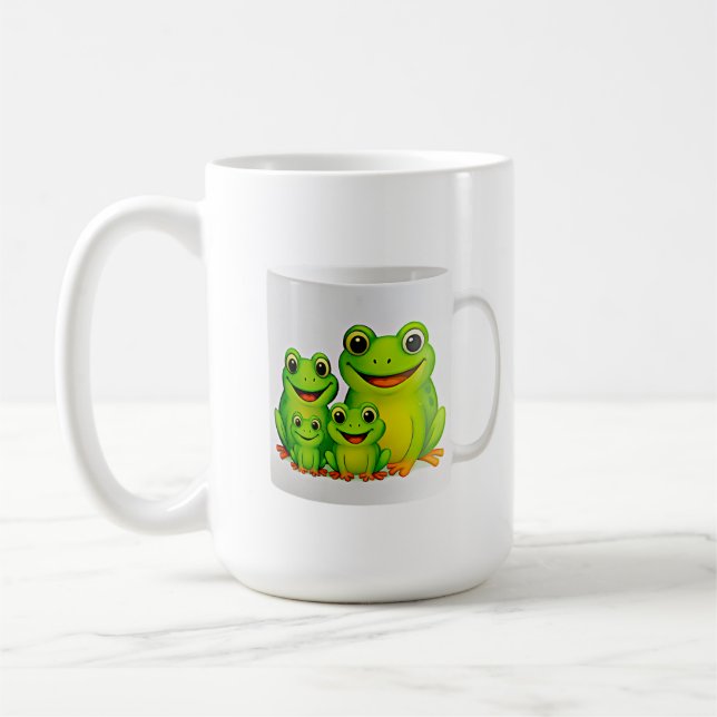 Caneca De Café Família de Sapo Fofa (Esquerda)
