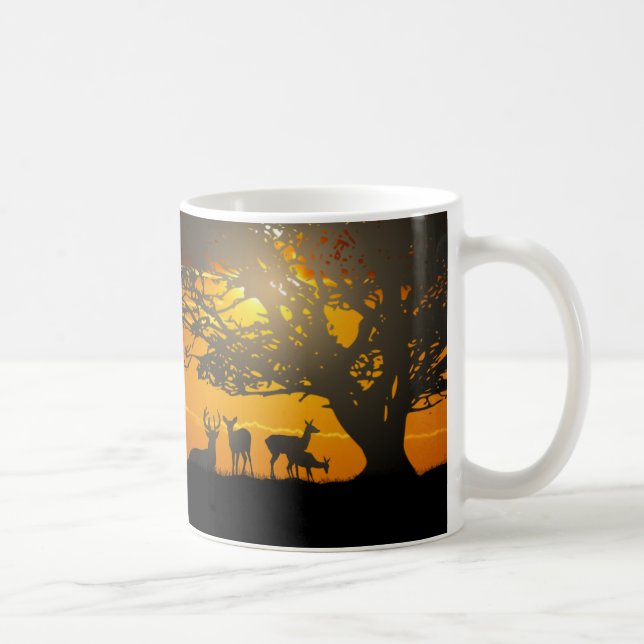 Caneca De Café Família Deer (Direita)