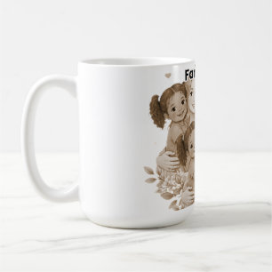 Caneca De Café Família em Primeiro Lugar Sempre – Citação de Amor