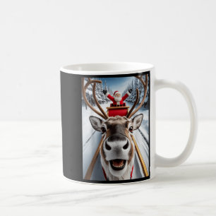 Caneca De Café Família engraçada do Papai Noel selfie do renascim