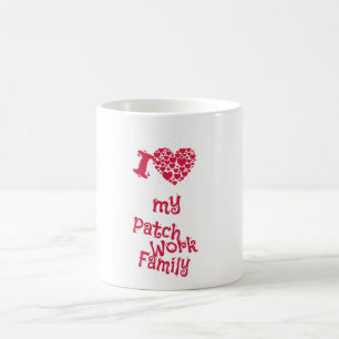 Caneca De Café Família - Eu Amo Minha Família De Patches