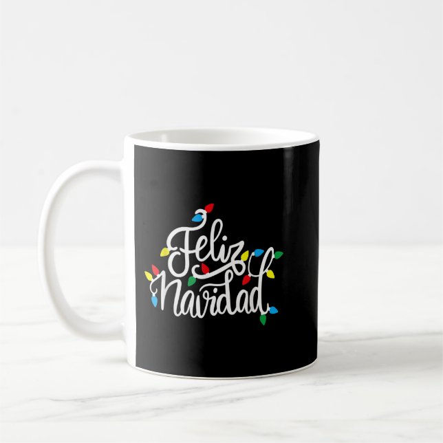 Caneca De Café Família Feliz Navidad Matching Natal Espanhol (Esquerda)