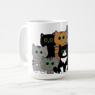 Caneca De Café Família Gato Criações de Mailia