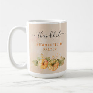 Caneca De Café Família Grata Outono Abóbora Dia de Ação de Graças
