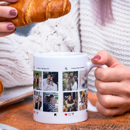 Caneca De Café Família moderna 8 fotos estilo instagram simples