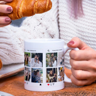 Caneca De Café Família moderna 8 fotos estilo instagram simples