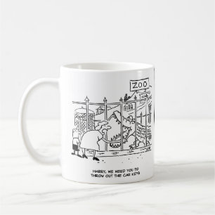 Caneca De Café Família no Zoo. Pai Engolido pelo Alligator