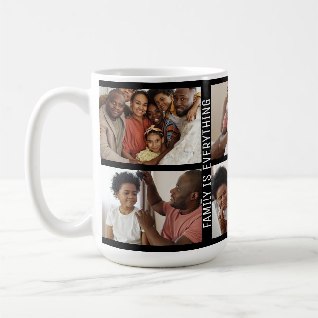 Caneca De Café Família Personalizada é Tudo 6 Colagem de Fotograf (Esquerda)
