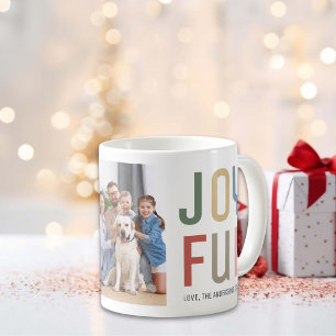 Caneca De Café Família Personalizada Foto Natal Colorido Alegre