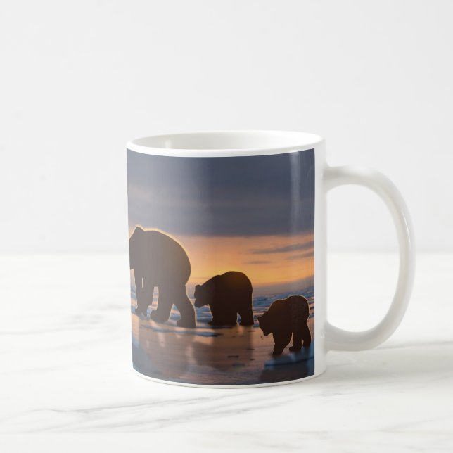 Caneca De Café Família Polar Bear (Direita)