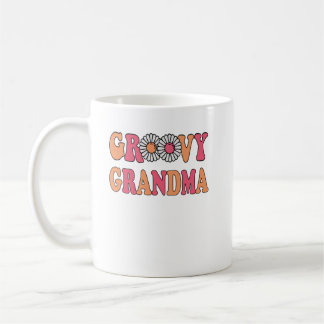 Caneca De Café Família Retro Groovy Vovó Correspondente