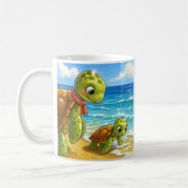 Caneca De Café Família Sea Turtle