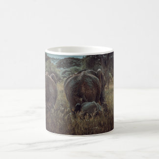 Caneca De Café Familie olifant met kalf