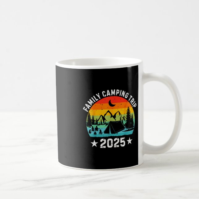 Caneca De Café Family Camping Trip 2025 Matching Crew Summer Vaca (Direita)
