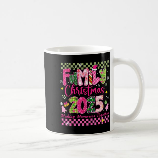 Caneca De Café Family Christmas 2025 Matching Outfit Squad Santa  (Direita)