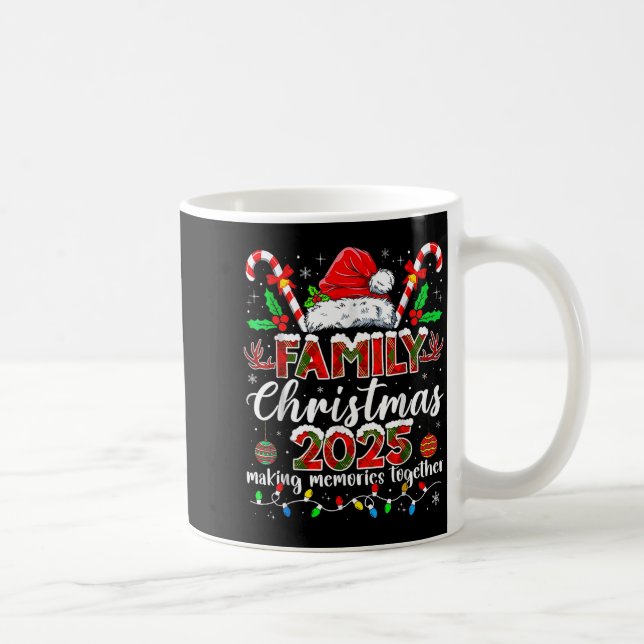 Caneca De Café Family Christmas 2025 Matching Santa Tee Xmas Paja (Direita)