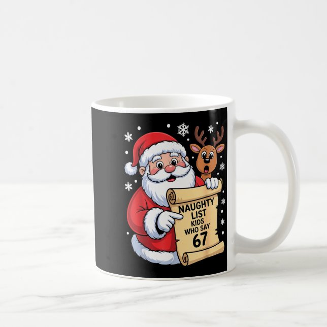 Caneca De Café Family Christmas Meme About Naughty List And Six S (Direita)