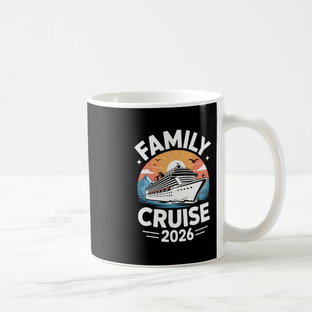 Caneca De Café Family Cruise 2026 Cruising  (Direita)