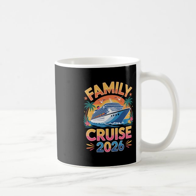 Caneca De Café Family Cruise 2026 Funny Cruising 1  (Direita)