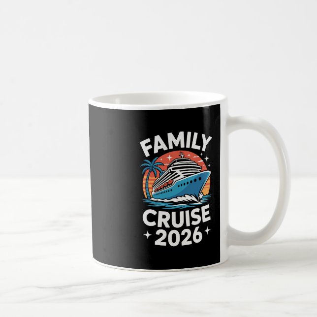 Caneca De Café Family Cruise 2026 Funny Cruising 2  (Direita)