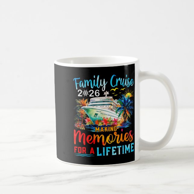 Caneca De Café Family Cruise 2026 Group Matching Cruisin Together (Direita)