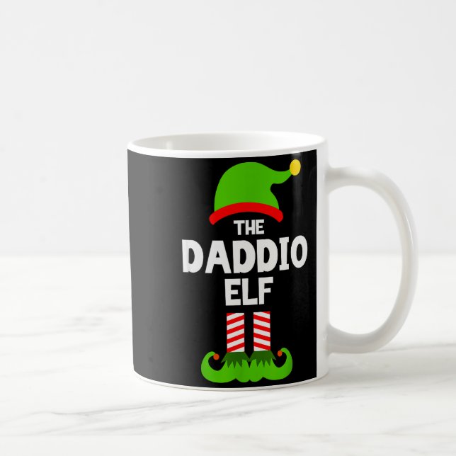 Caneca De Café Family Daddio Elf Christmas Matching Pajama Funny  (Direita)