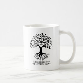 Caneca De Café Family reunion tree black and white mug