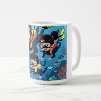 Caneca De Café Family Scuba Diving Fun
