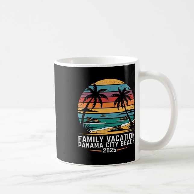 Caneca De Café Family Vacation Panama Beach Trip 2025 Panama City (Direita)