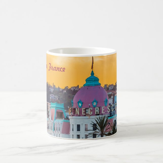 Caneca De Café Famoso hotel de luxo Negresco em Nice França (Centro)